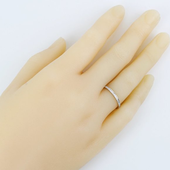 New Jolie 18k White Gold Diamond Stackable Eternity Anniversary Wedding Ring - Picture 3 of 3